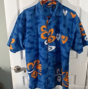 Side Out men's size large Hawaiian hippie short sleeve button down shirt